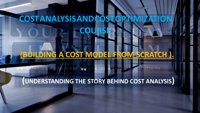 COST ANALYSIS AND COST OPTIMIZATION COURSE.